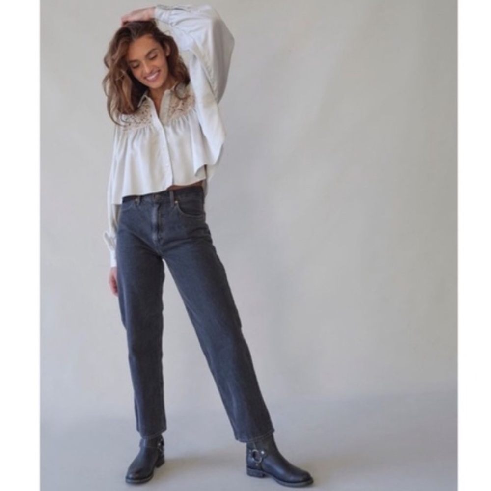 Urban Outfitters Callie Lace Cropped Blouse Sz S - Picture 6 of 9